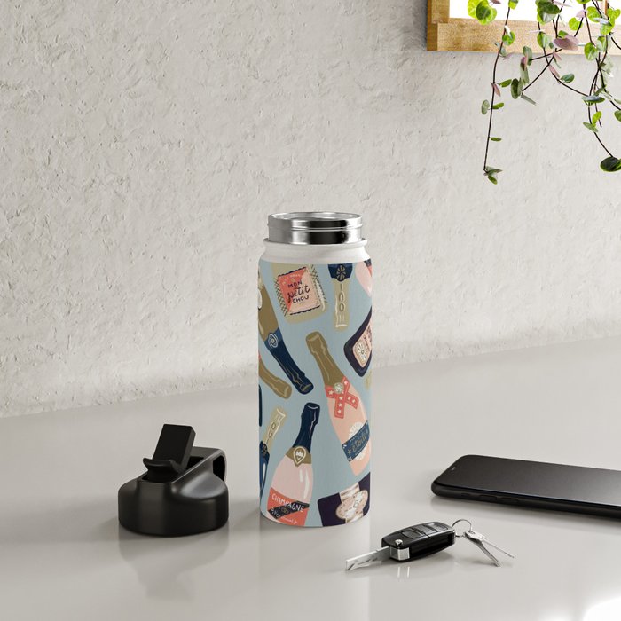 French Champagne Collection - Navy & Coral Water Bottle Gallery Image 4