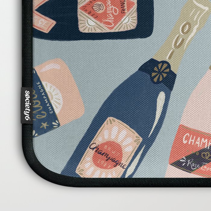 French Champagne Collection - Navy & Coral Laptop Sleeve Gallery Image 3