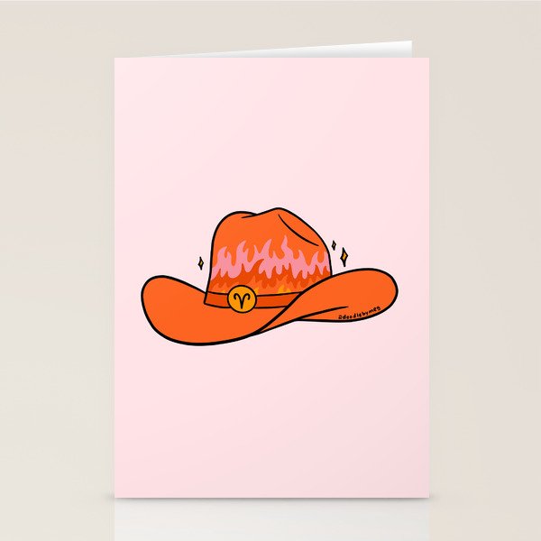 Aries Cowboy Hat Stationery Card Gallery Image 2