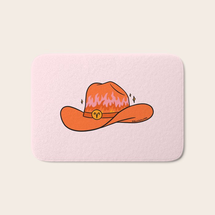 Aries Cowboy Hat Bath Mat Gallery Image 1
