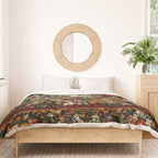 Medieval Unicorn Midnight Floral Garden Duvet Cover Gallery Image 3