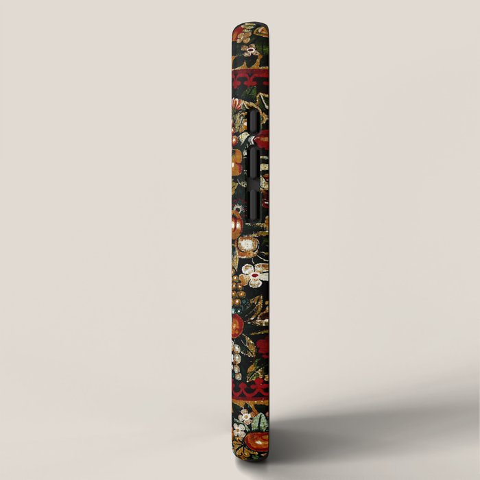 Medieval Unicorn Midnight Floral Garden iPhone Case Gallery Image 2