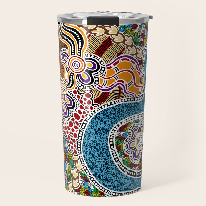 Authentic Aboriginal Art -  Travel Mug Gallery Image 1