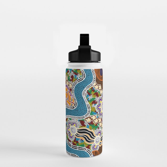 Authentic Aboriginal Art -  Water Bottle Gallery Image 2