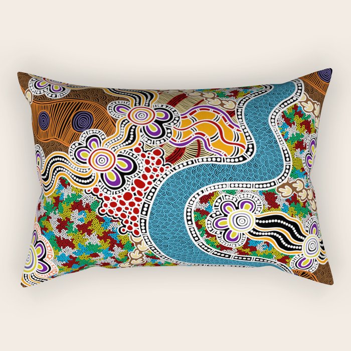 Authentic Aboriginal Art -  Rectangular Pillow Gallery Image 2