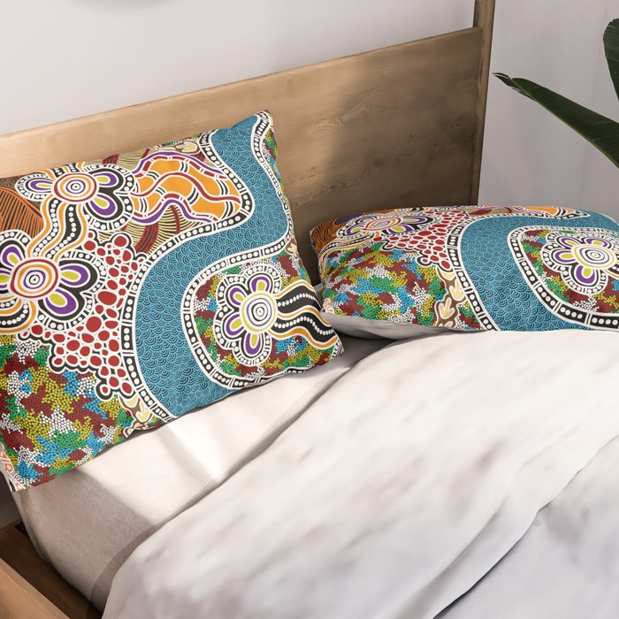 Authentic Aboriginal Art -  Pillow Sham Gallery Image 2