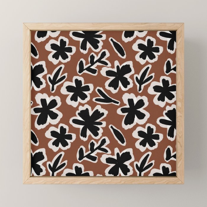 Black Florals #2 Mini Art Print Gallery Image 1