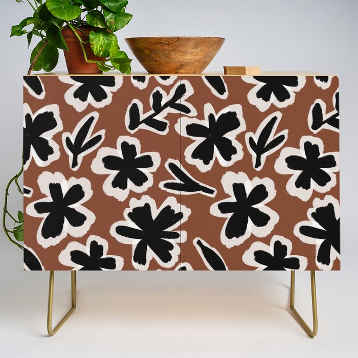 Black Florals #2 Credenza Gallery Image 1