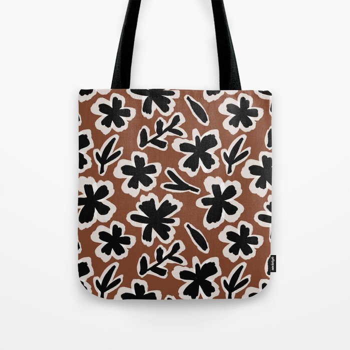 Black Florals #2 Tote Bag Gallery Image 1