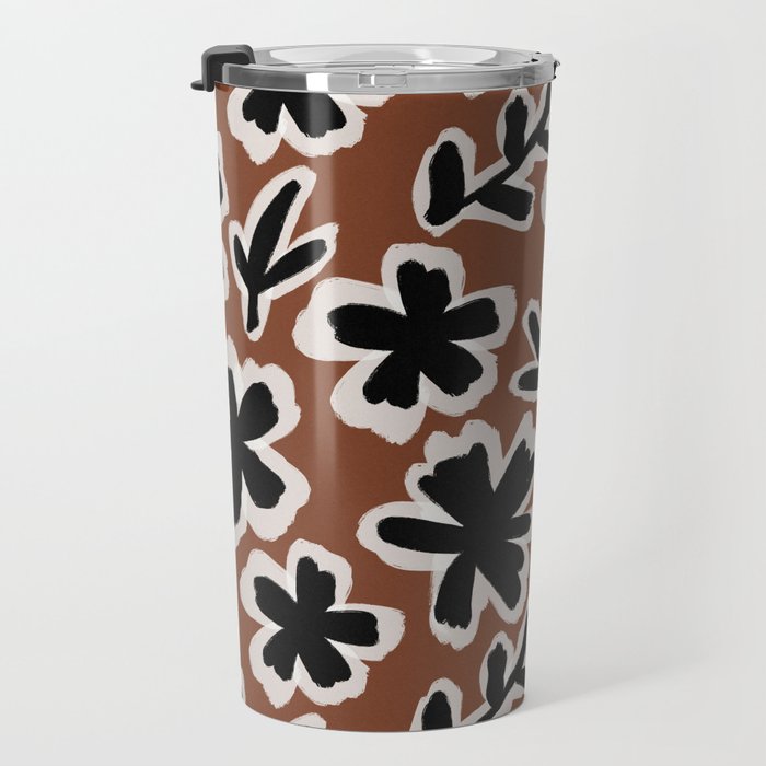 Black Florals #2 Travel Mug Gallery Image 3