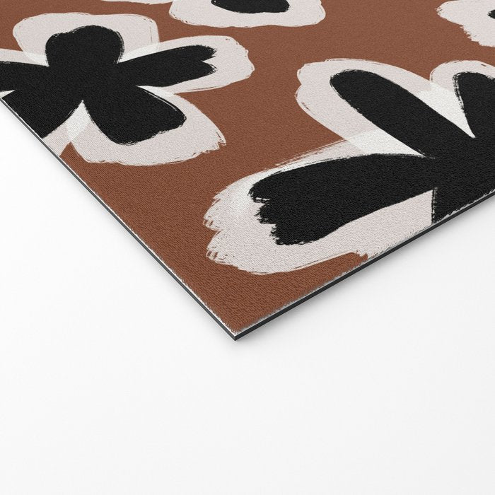 Black Florals #2 Welcome Mat Gallery Image 2