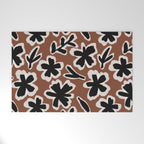 Black Florals #2 Welcome Mat Gallery Image 1