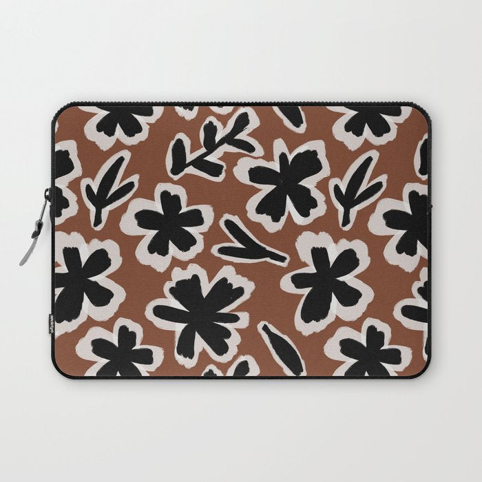 Black Florals #2 Laptop Sleeve Gallery Image 1