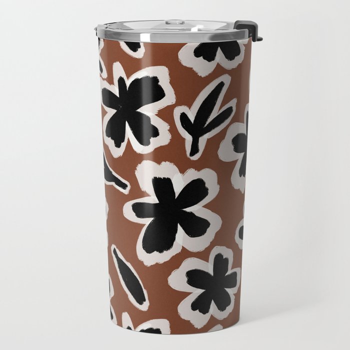 Black Florals #2 Travel Mug Gallery Image 2