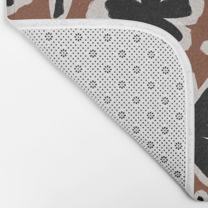 Black Florals #2 Bath Mat Gallery Image 2