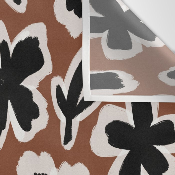 Black Florals #2 Wall Tapestry Gallery Image 3