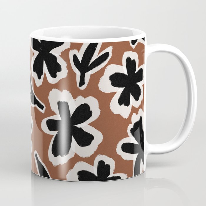 Black Florals #2 Coffee Mug Gallery Image 1