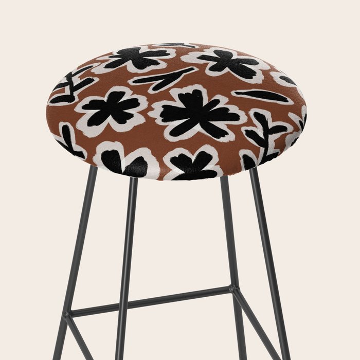 Black Florals #2 Stool Gallery Image 2
