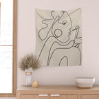 Gentle Abstract Line 5 Wall Tapestry Gallery Image 2