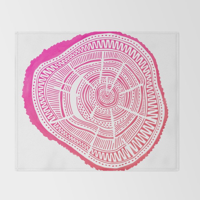 Ponderosa Pine - Pink OmbrÃ© Palette Throw Blanket Gallery Image 2