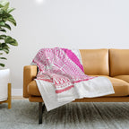 Ponderosa Pine - Pink OmbrÃ© Palette Throw Blanket Gallery Image 1