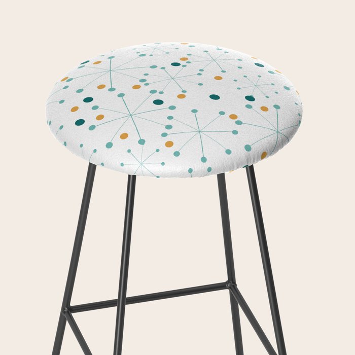 Mid-Century Modern Art Atomic StarDots Pattern 1.0 Stool Gallery Image 2