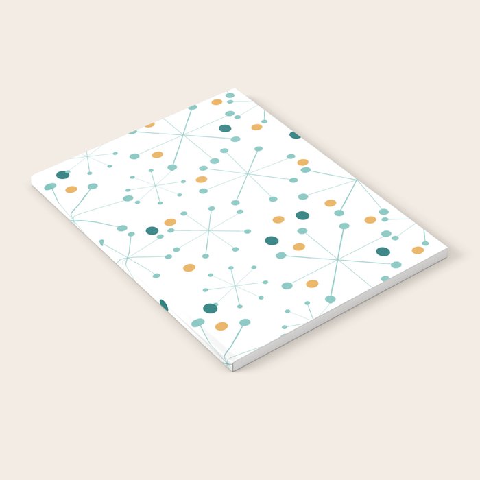 Mid-Century Modern Art Atomic StarDots Pattern 1.0 Notebook Gallery Image 1
