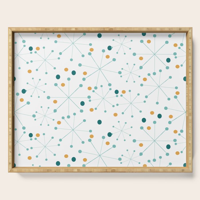 Mid-Century Modern Art Atomic StarDots Pattern 1.0 Serving Tray Gallery Image 1
