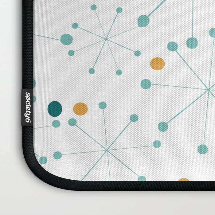 Mid-Century Modern Art Atomic StarDots Pattern 1.0 Laptop Sleeve Gallery Image 3