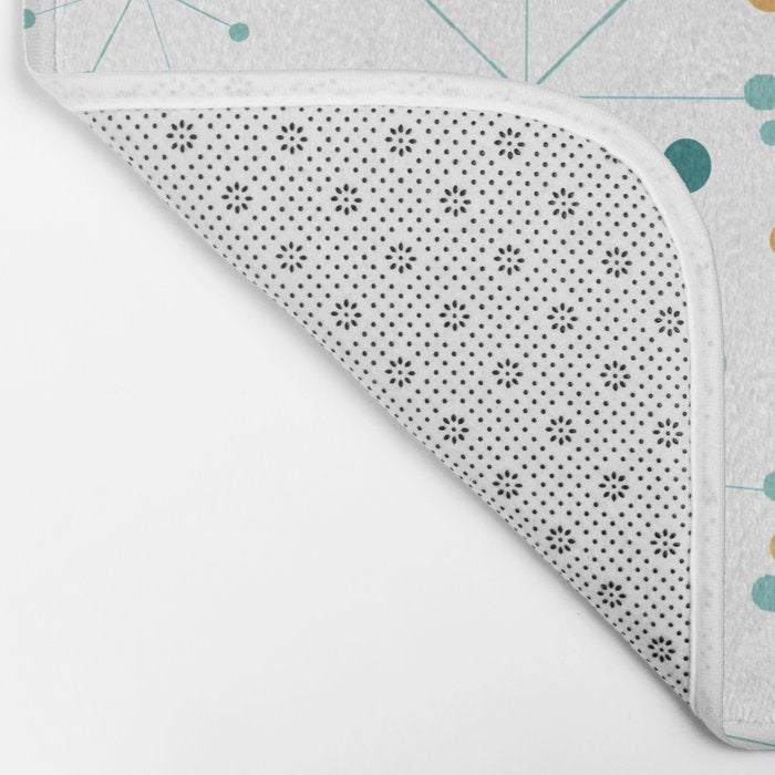 Mid-Century Modern Art Atomic StarDots Pattern 1.0 Bath Mat Gallery Image 2