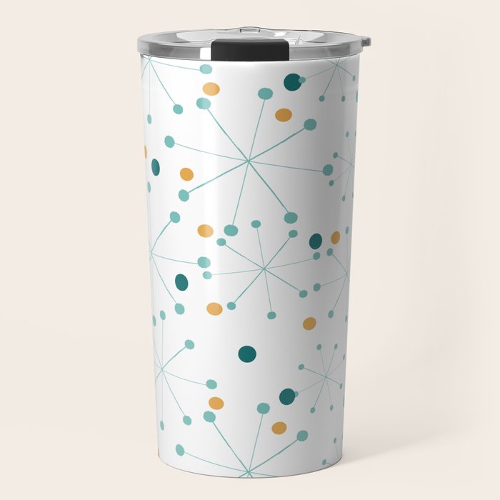 Mid-Century Modern Art Atomic StarDots Pattern 1.0 Travel Mug Gallery Image 1