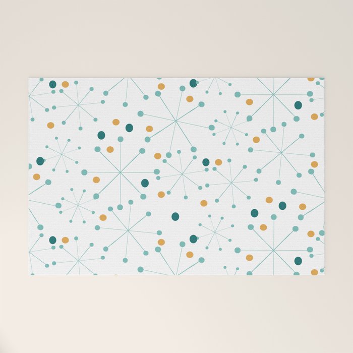 Mid-Century Modern Art Atomic StarDots Pattern 1.0 Welcome Mat Gallery Image 1