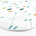 Mid-Century Modern Art Atomic StarDots Pattern 1.0 Bath Mat Gallery Image 3