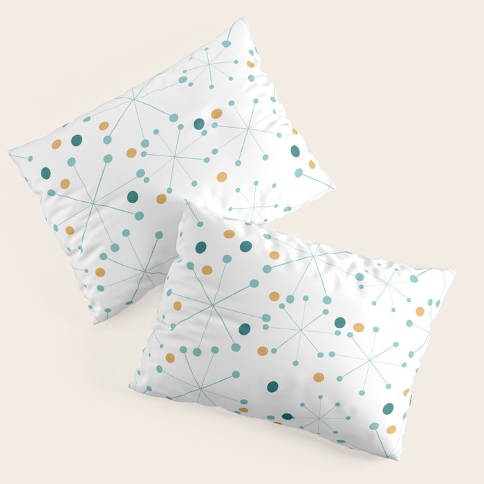 Mid-Century Modern Art Atomic StarDots Pattern 1.0 Pillow Sham Gallery Image 1