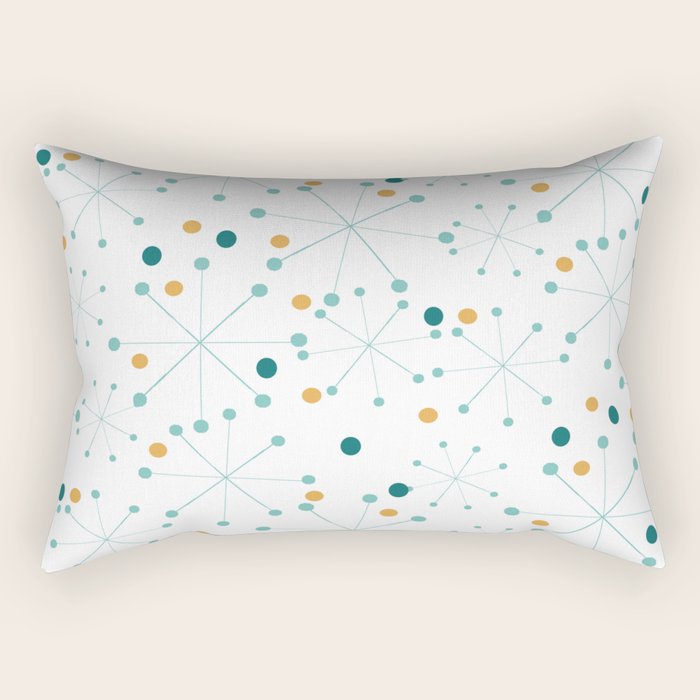 Mid-Century Modern Art Atomic StarDots Pattern 1.0 Rectangular Pillow Gallery Image 2