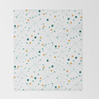 Mid-Century Modern Art Atomic StarDots Pattern 1.0 Throw Blanket Gallery Image 2