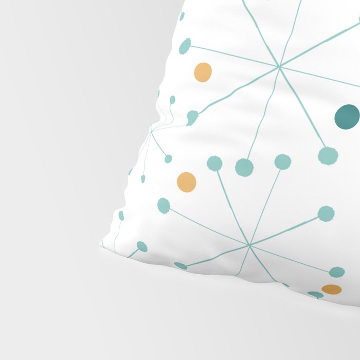 Mid-Century Modern Art Atomic StarDots Pattern 1.0 Pillow Sham Gallery Image 4