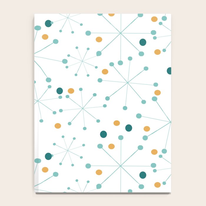 Mid-Century Modern Art Atomic StarDots Pattern 1.0 Notebook Gallery Image 4