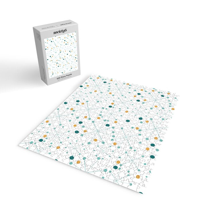Mid-Century Modern Art Atomic StarDots Pattern 1.0 Jigsaw Puzzle Gallery Image 2