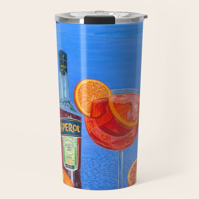 Aperol Spritz at Sunset in Italy Travel Mug Gallery Image 1