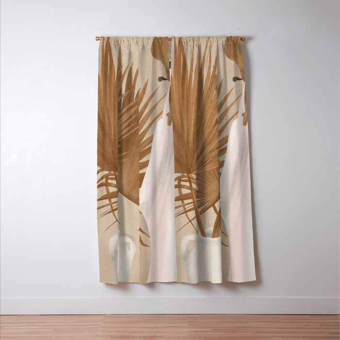 Palm Leaf Decoration Window Curtain Gallery Image 3