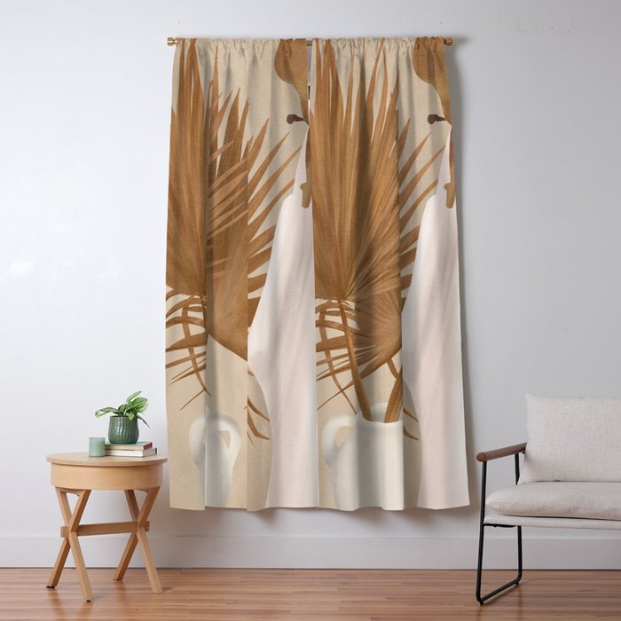 Palm Leaf Decoration Window Curtain Gallery Image 5