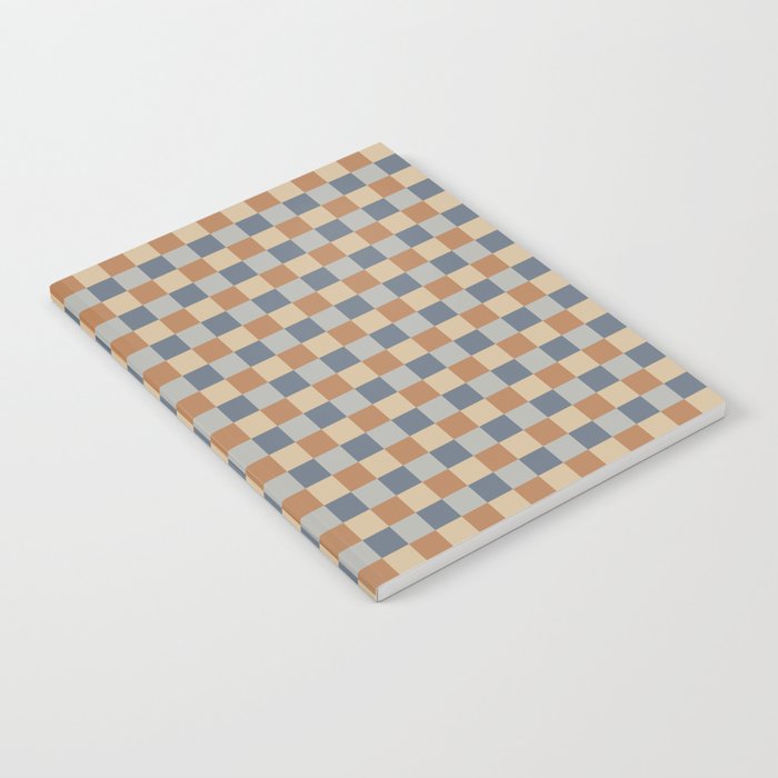 Checkered Multicolor Pattern VI Earthy Natural Notebook Gallery Image 2