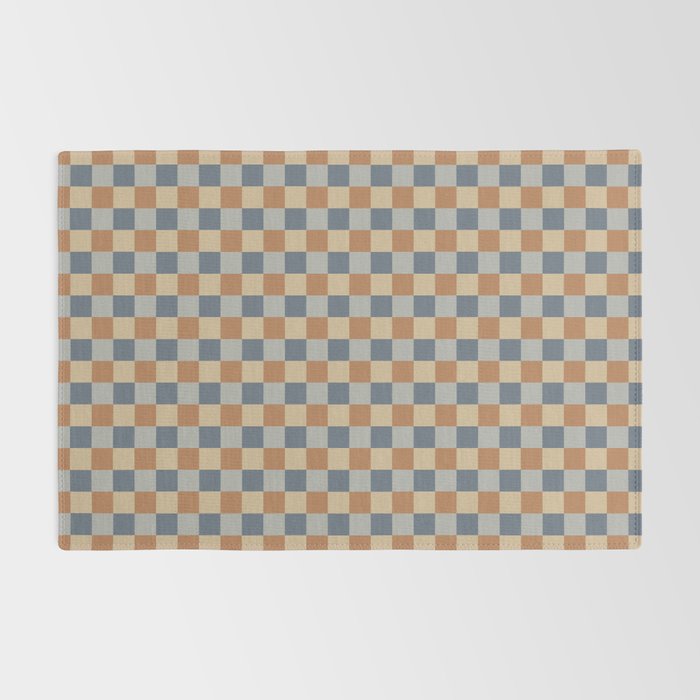 Checkered Multicolor Pattern VI Earthy Natural Rug Gallery Image 2