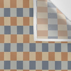 Checkered Multicolor Pattern VI Earthy Natural Wall Tapestry Gallery Image 3