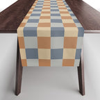 Checkered Multicolor Pattern VI Earthy Natural Table Runner Gallery Image 1