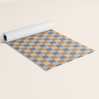 Checkered Multicolor Pattern VI Earthy Natural Yoga Mat Gallery Image 2