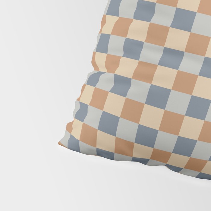 Checkered Multicolor Pattern VI Earthy Natural Pillow Sham Gallery Image 4