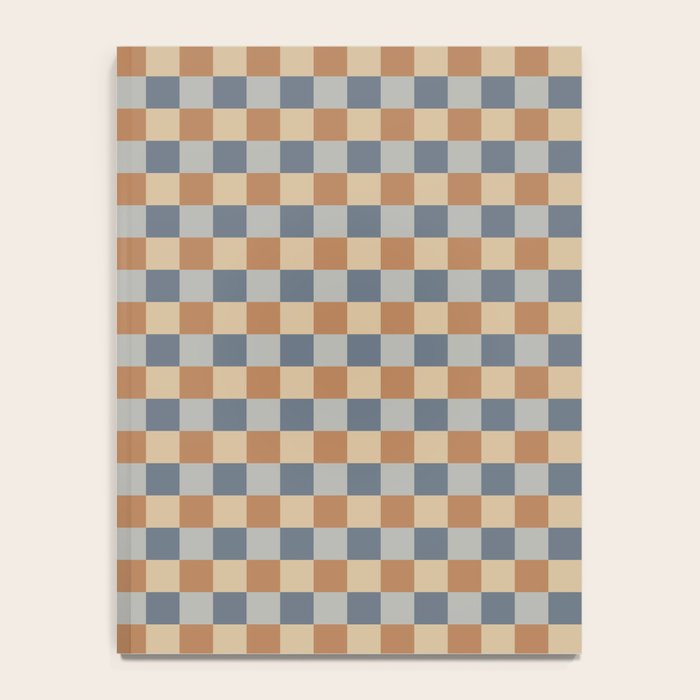 Checkered Multicolor Pattern VI Earthy Natural Notebook Gallery Image 4