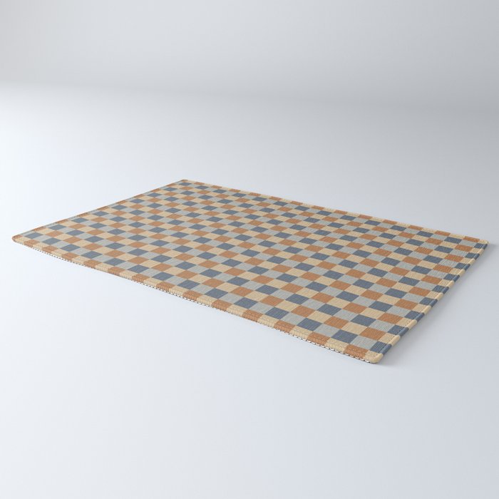 Checkered Multicolor Pattern VI Earthy Natural Rug Gallery Image 3